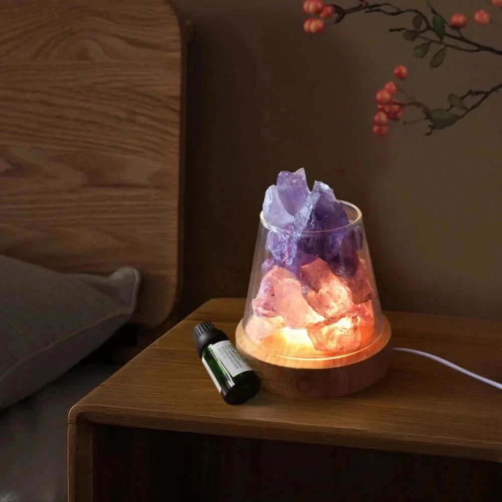 Natural Himalayan Salt Crystal Table Lamp - candletown.net