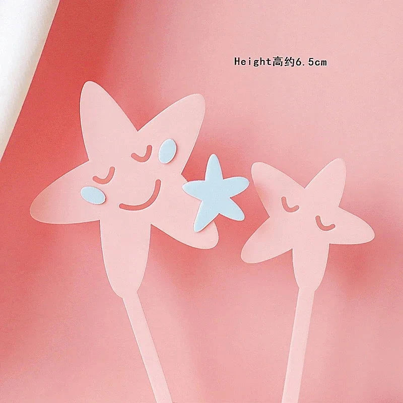 Rainbow Unicorn Cake Topper  Girl Baby Shower Birthday Decoration Kids Liked Unicorn Theme Decor Cupcake Party Baking Supplies - candletown.net