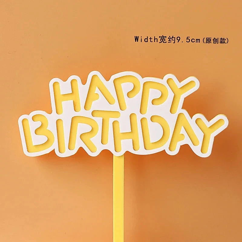 Rainbow Unicorn Cake Topper  Girl Baby Shower Birthday Decoration Kids Liked Unicorn Theme Decor Cupcake Party Baking Supplies - candletown.net