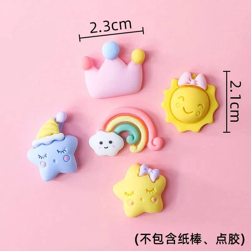 Rainbow Unicorn Cake Topper  Girl Baby Shower Birthday Decoration Kids Liked Unicorn Theme Decor Cupcake Party Baking Supplies - candletown.net