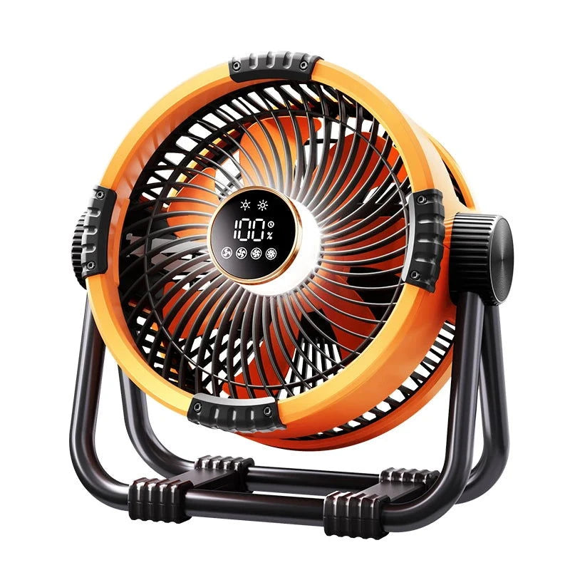 Rechargeable Camping Fan with LED Light - candletown.net