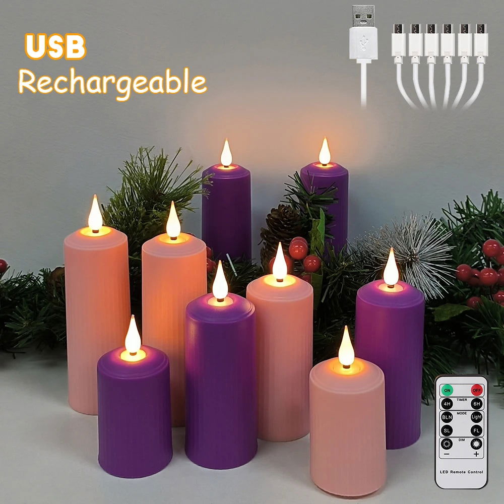 Rechargeable LED Candles - USB Charging & Waterproof Flickering Flame - candletown.net