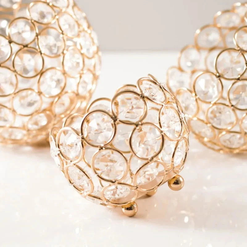 Retro Crystal Cup Candle Holder - Perfect for Weddings and Elegant Decoration - candletown.net