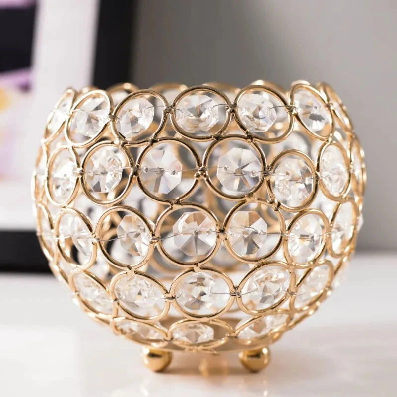 Retro Crystal Cup Candle Holder - Perfect for Weddings and Elegant Decoration - candletown.net