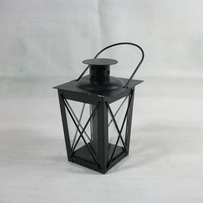 Retro Metal Lantern Candle Holder - Romantic Black/White - Home Decoration - candletown.net