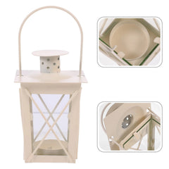 Retro Metal Lantern Candle Holder - Romantic Black/White - Home Decoration - candletown.net