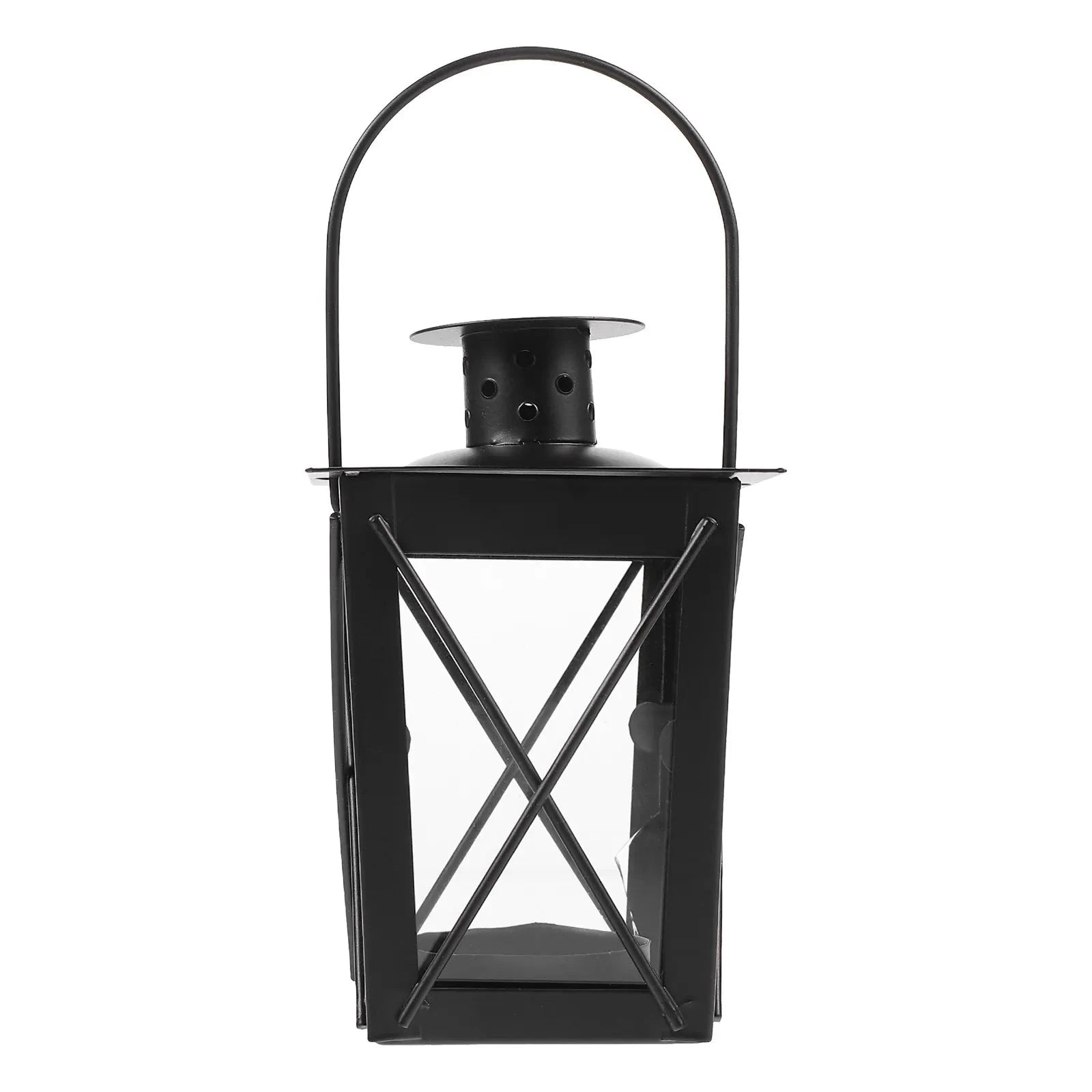 Retro Metal Lantern Candle Holder - Romantic Black/White - Home Decoration - candletown.net
