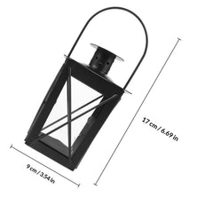 Retro Metal Lantern Candle Holder - Romantic Black/White - Home Decoration - candletown.net