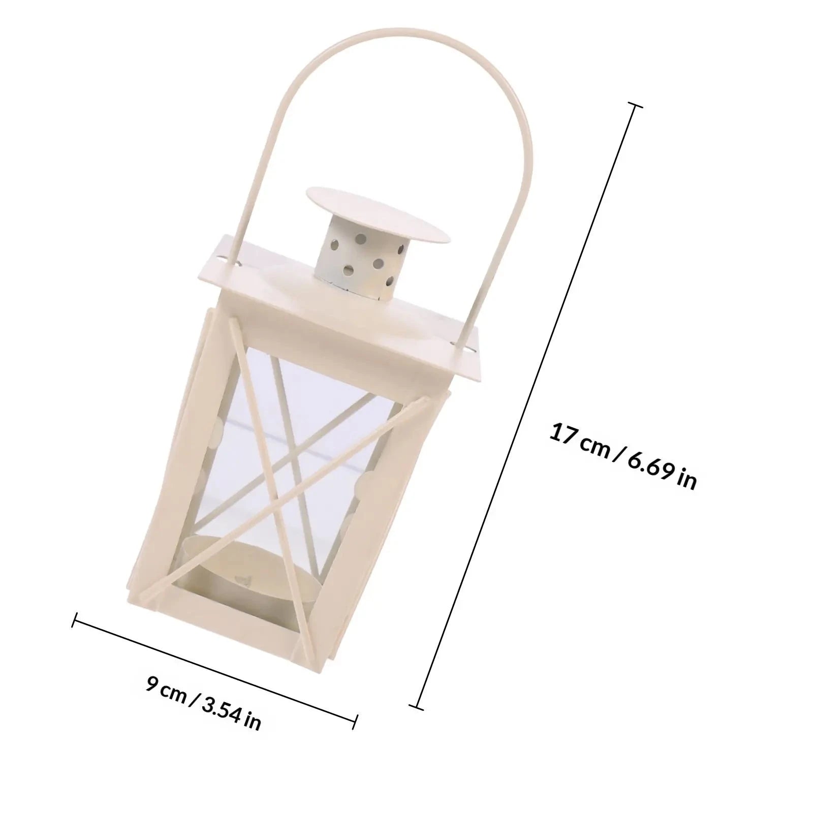 Retro Metal Lantern Candle Holder - Romantic Black/White - Home Decoration - candletown.net