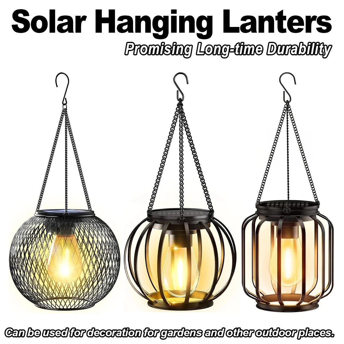 Retro Solar Hanging Lantern - candletown.net