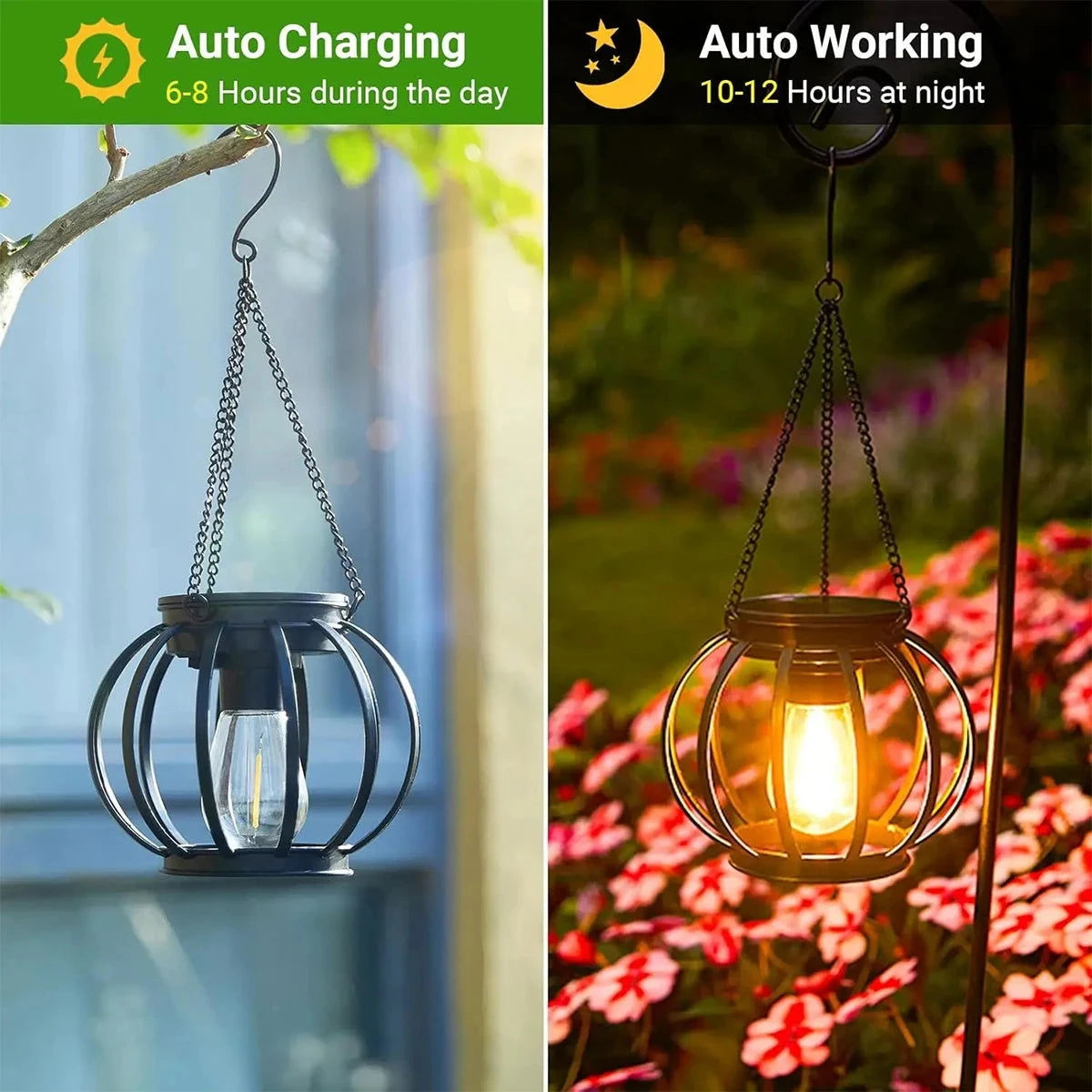 Retro Solar Hanging Lantern - candletown.net