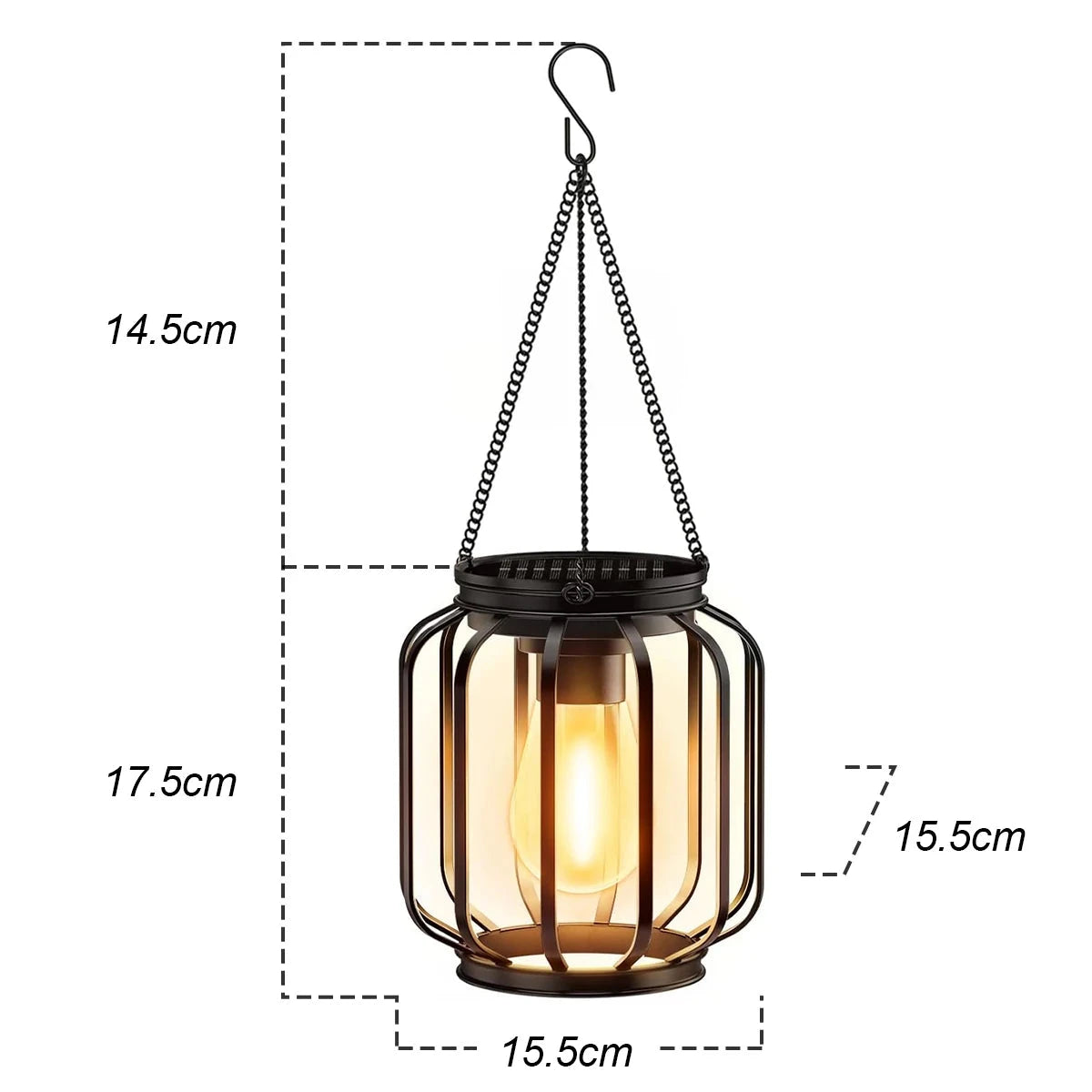 Retro Solar Hanging Lantern - candletown.net
