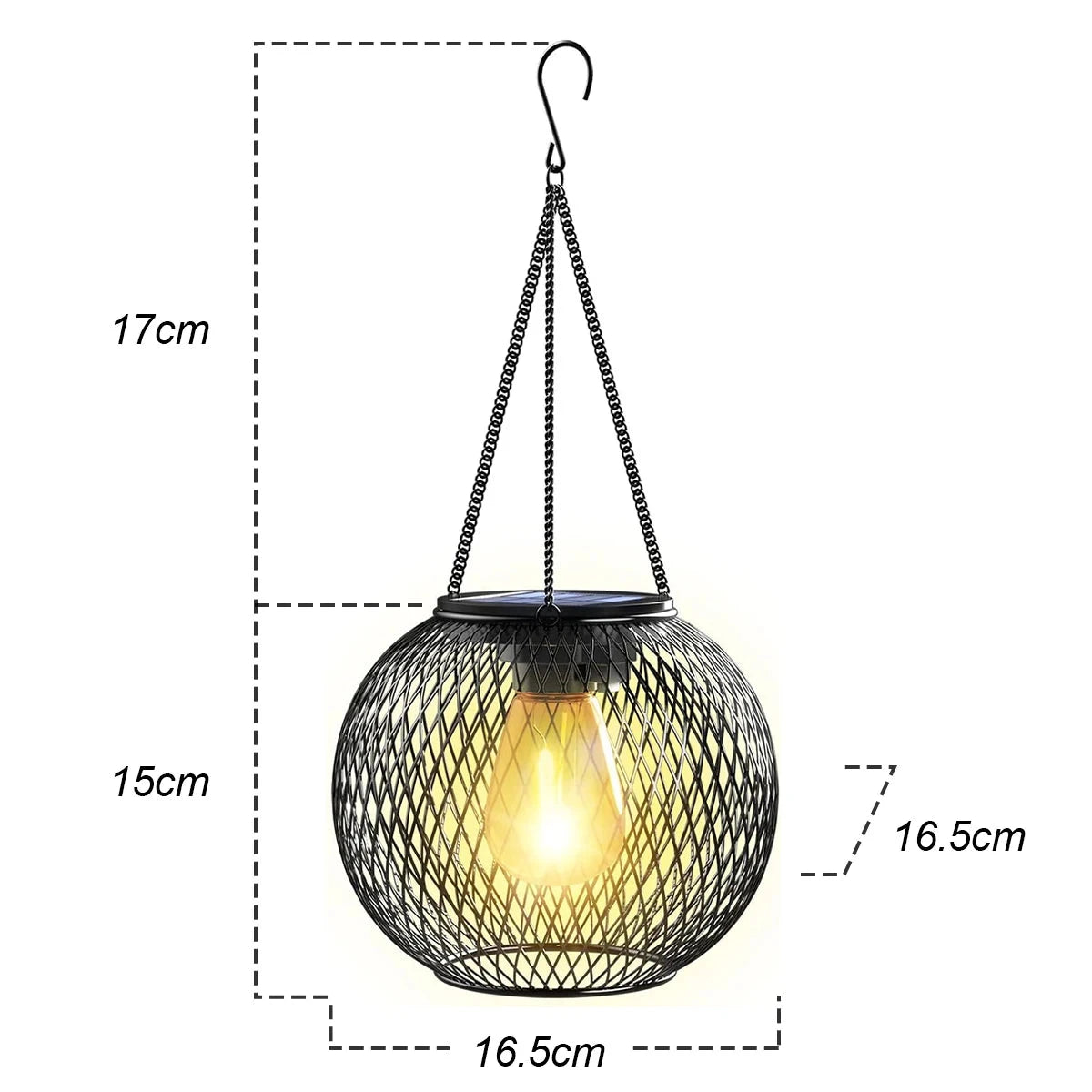 Retro Solar Hanging Lantern - candletown.net