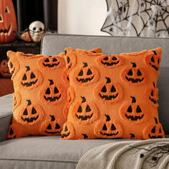 Halloween Kurpitsa Tyynynpäällinen – Brodeerattu Pehmeä Koristetyynynpäällinen 45 × 45 cm
