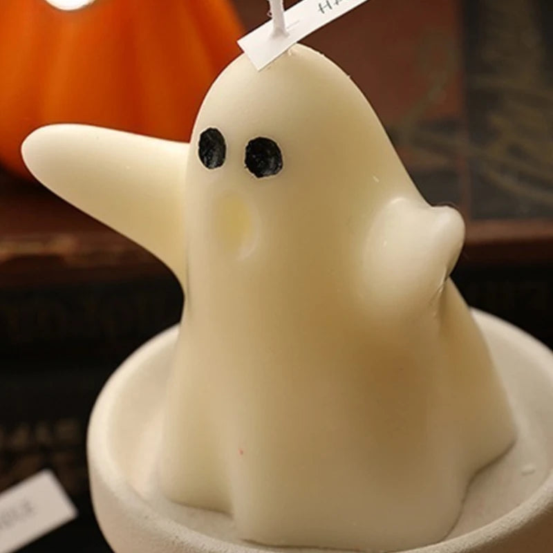 6-Piece Halloween Ghost Candle Set – Soy & Beeswax Aromatherapy - candletown.net