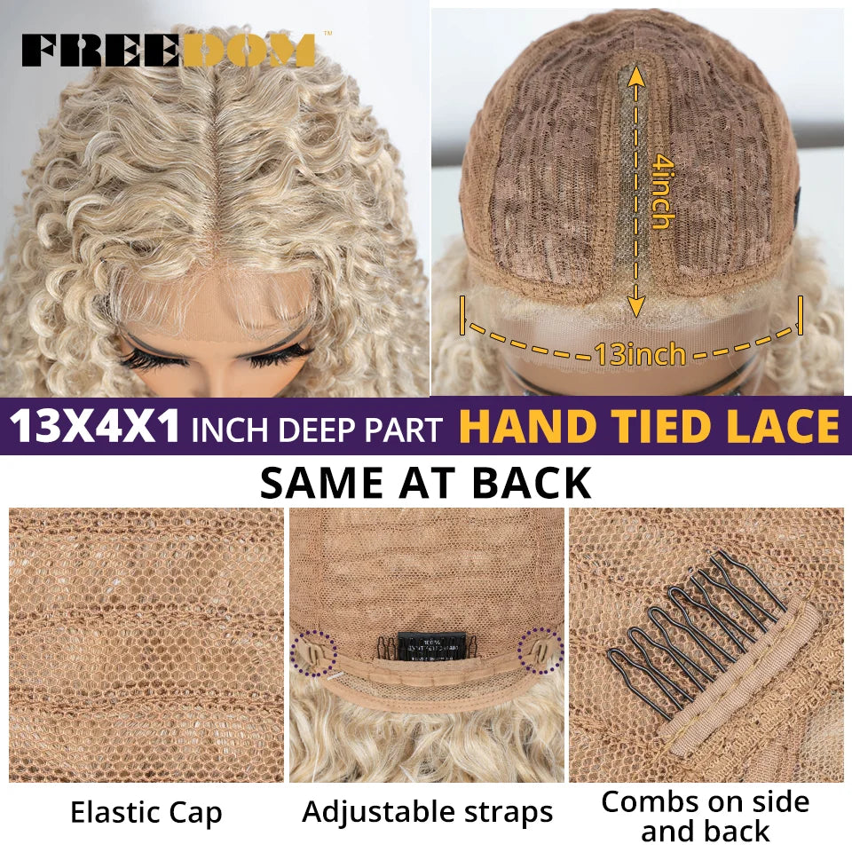 30 Inch (76 cm) Curly Lace Front Wig - candletown.net