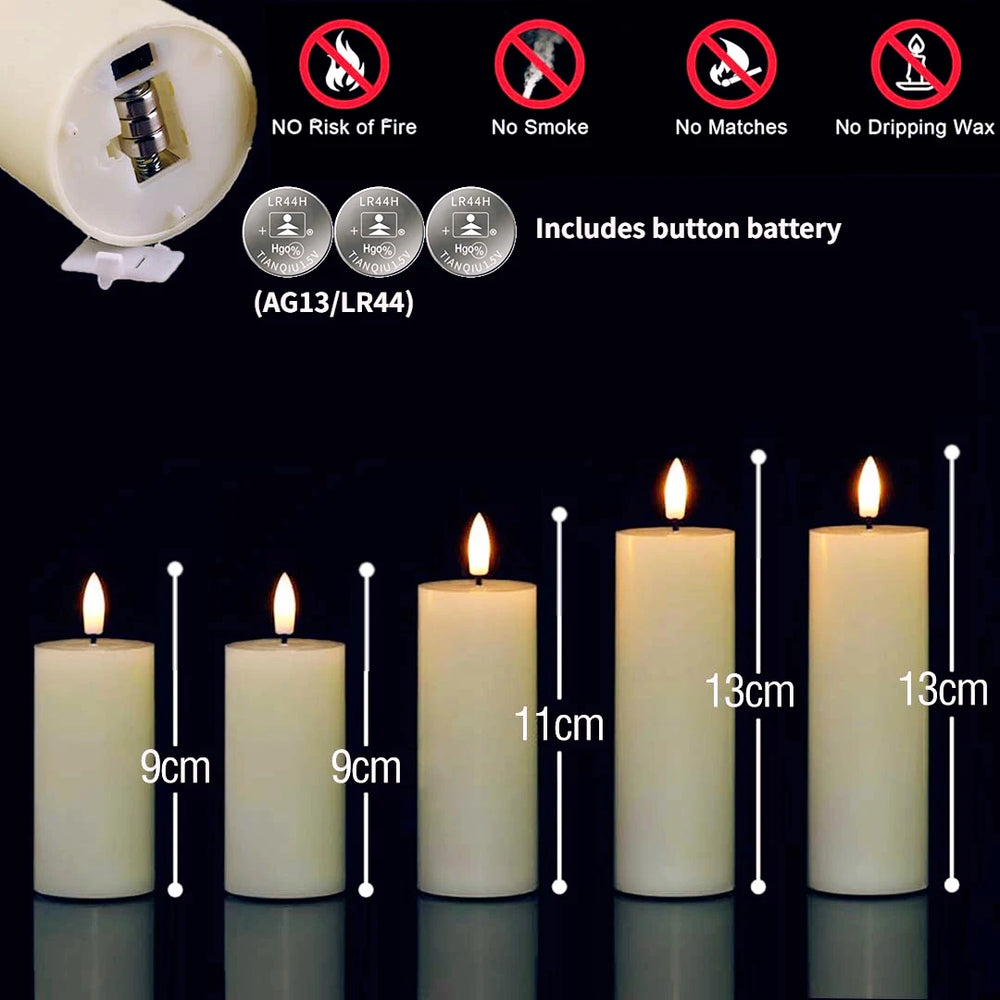 Flameless LED Candles Bulk Set - candletown.net