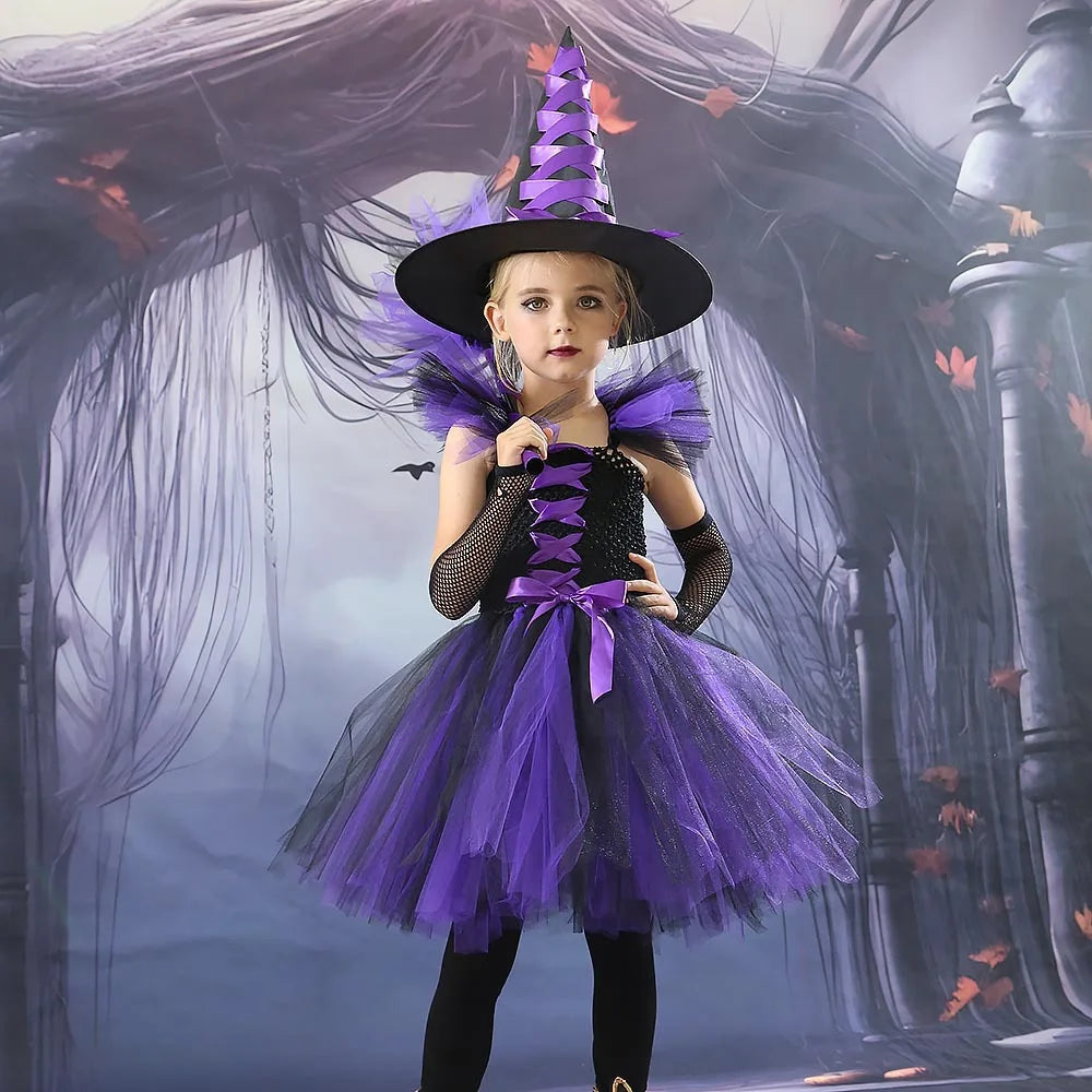 Kids Witch Costume – Hat, Broom & Accessory Options (Multicolor) - candletown.net
