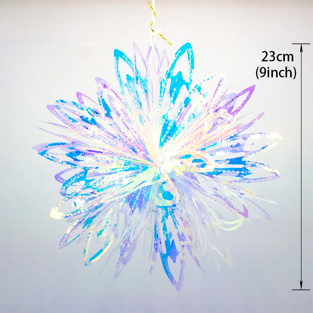 Iridescent 3D Christmas Ornament – Star, Ball, Garland or Snowflake