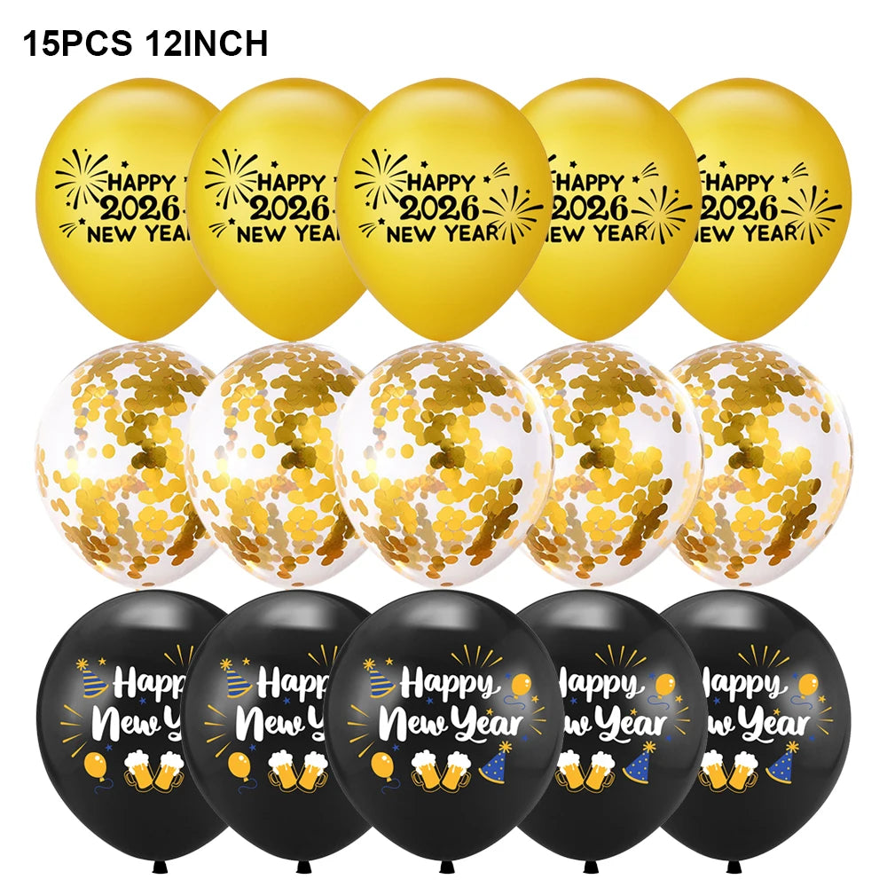 2026 New Year Latex Balloons