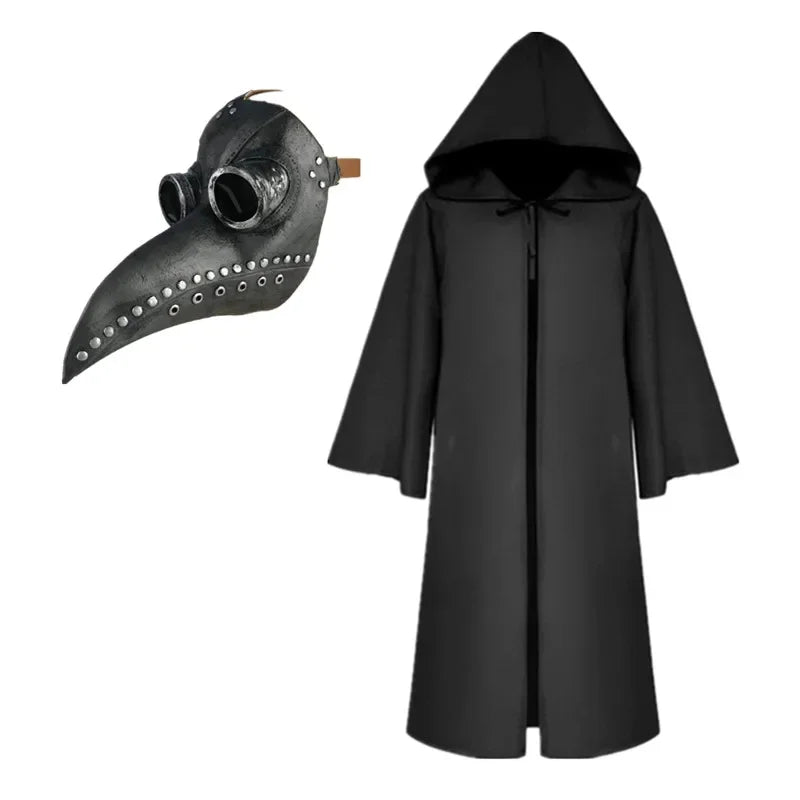 Plague Doctor Costume with Cape & Mask – Halloween Cosplay Set - candletown.net