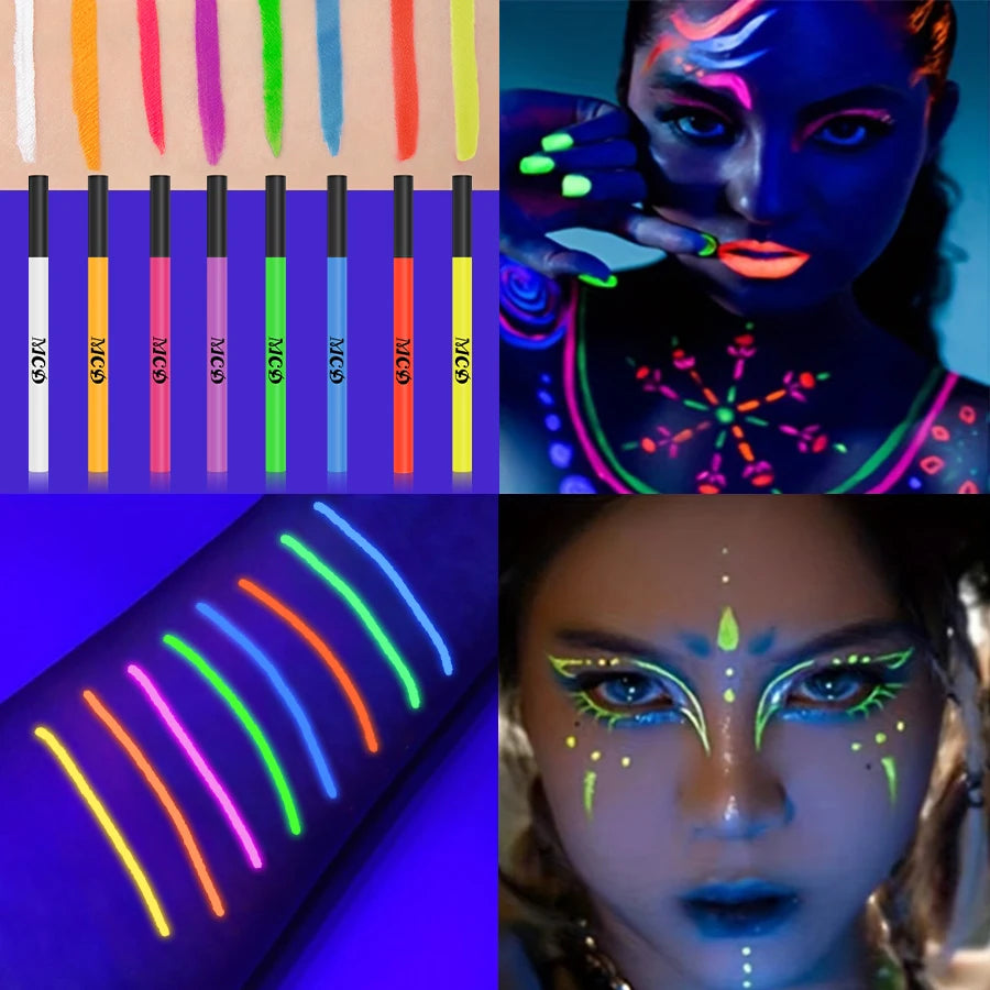 UV Neon Face & Body Paint Pen – 8 Fluorescent Colors - candletown.net