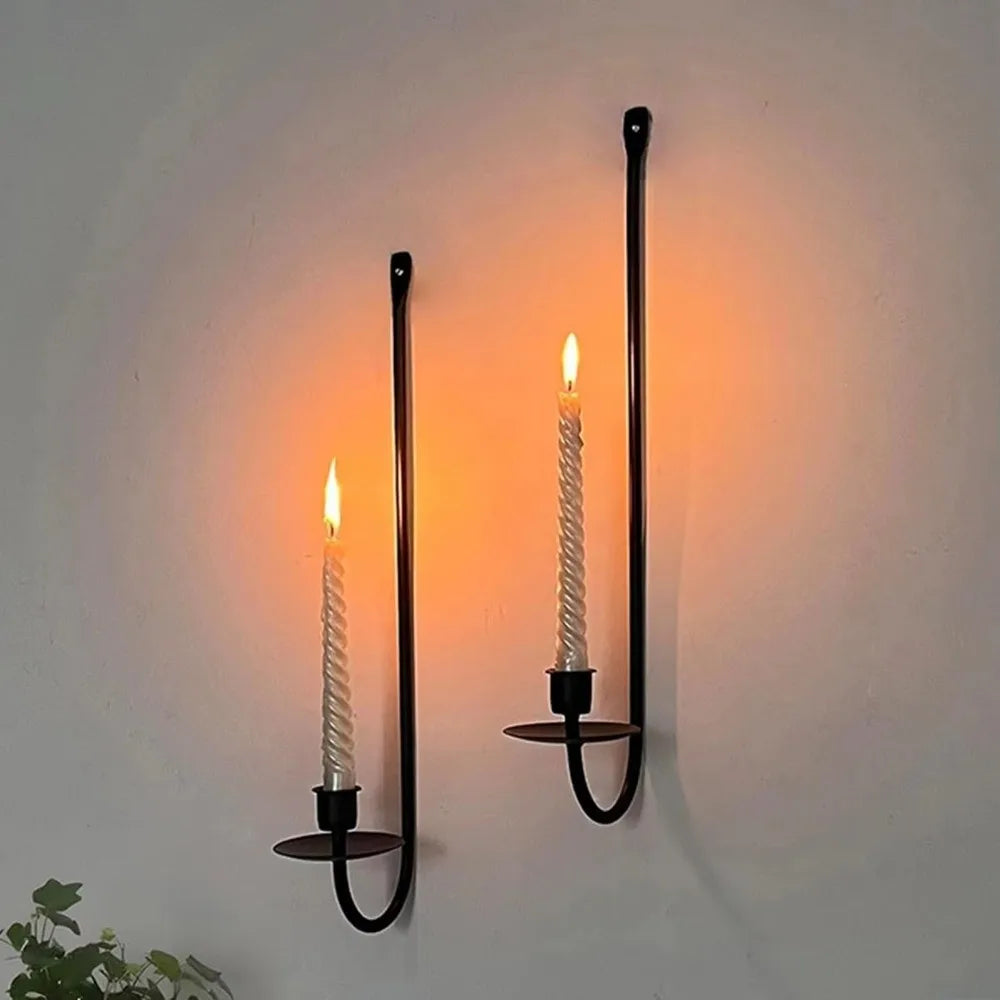 Retro Wall Mount Fireplace Candle Holder