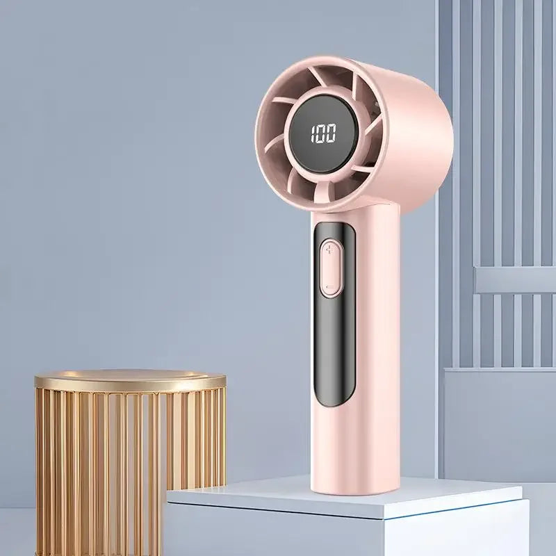 Handheld USB Fan with 100 Wind Speeds – Mini Turbo Cooling Fan for Home, BBQ & Travel - candletown.net