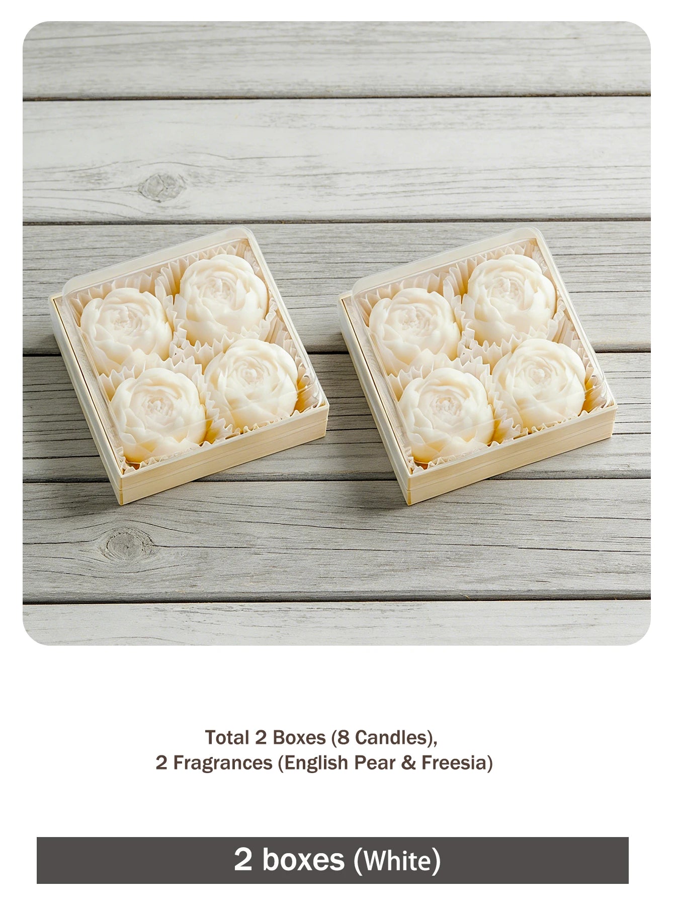 Rose Flower Shaped Soy Wax Candles – Set of 4 - candletown.net