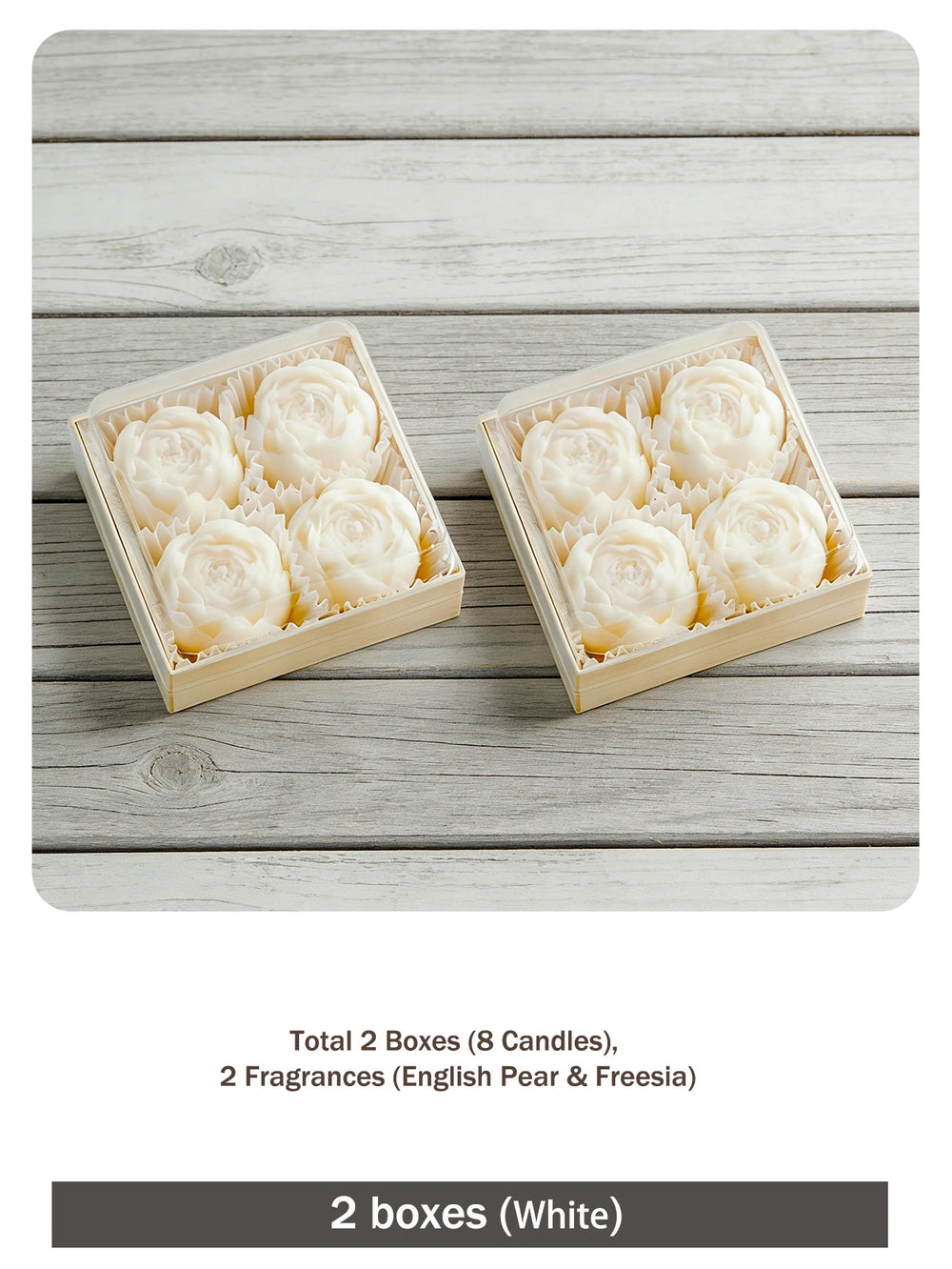 Rose Flower Shaped Soy Wax Candles – Set of 4 - candletown.net