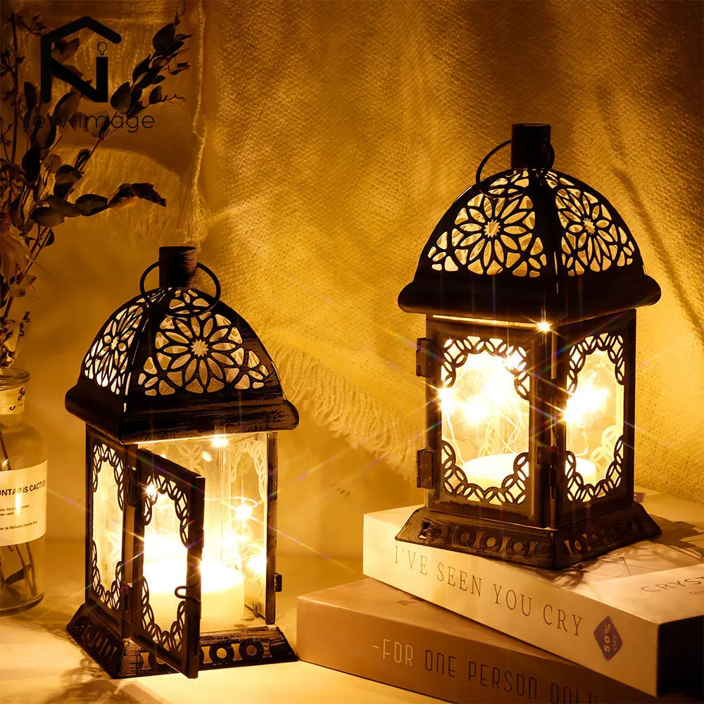 Vintage LED Lantern Candle Holder