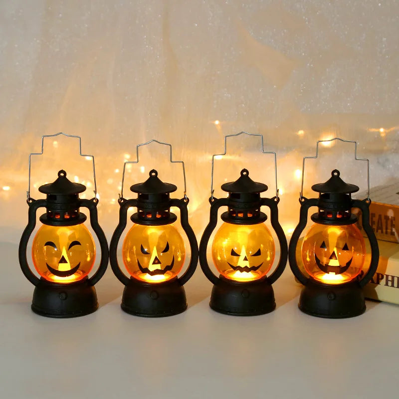 LED Hanging Pumpkin Lantern – Flameless Halloween Candle Light - candletown.net