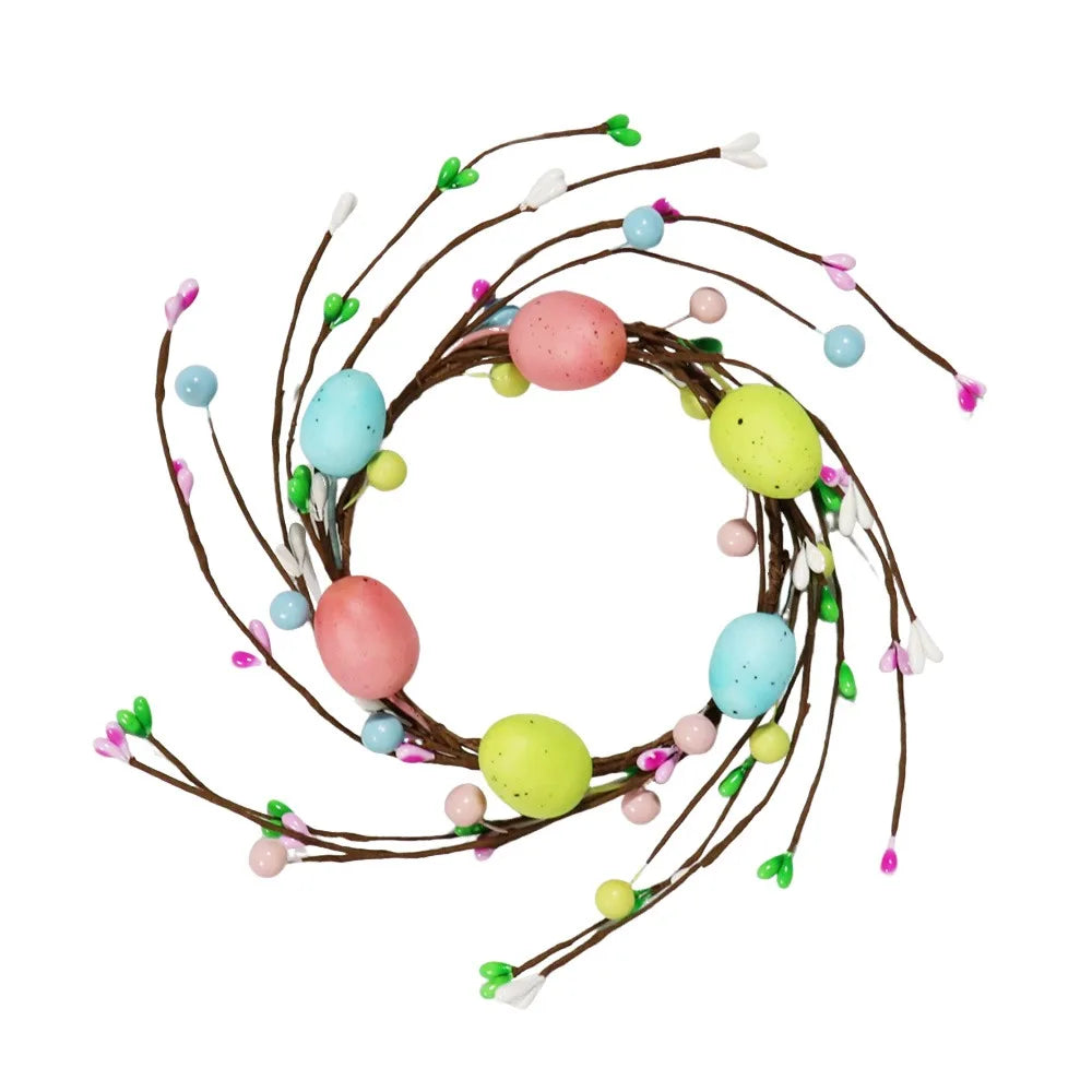 Handmade Easter Egg Flower Wreath – Candle Ring & Festive Decor - candletown.net