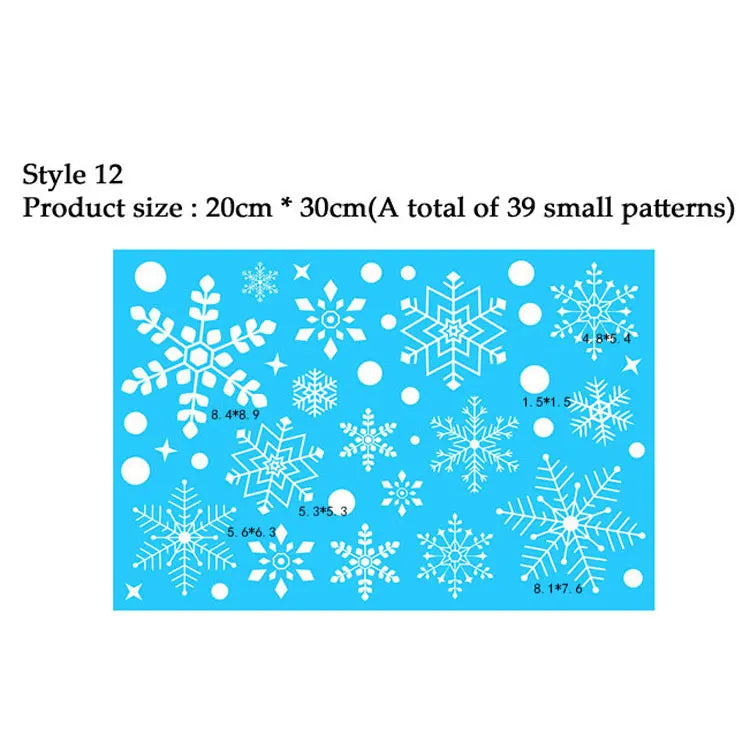 38-Piece Snowflake Window Clings – Reusable Electrostatic Christmas Stickers - candletown.net