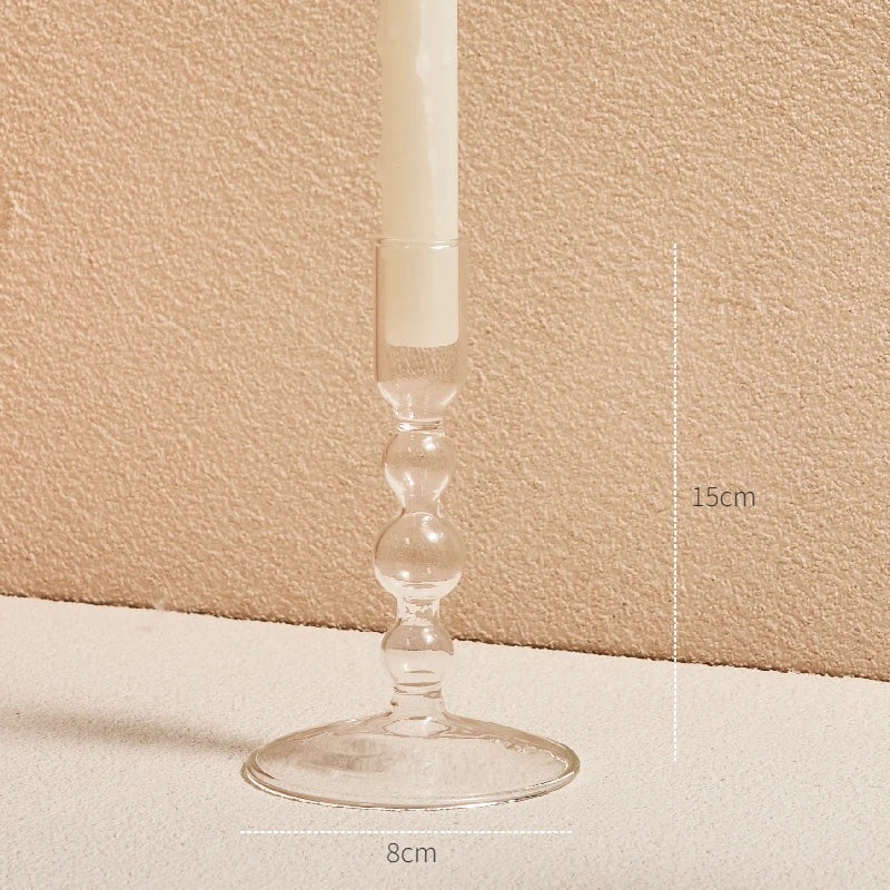 Modern Glass Candle Holder – Nordic Clear Design - candletown.net