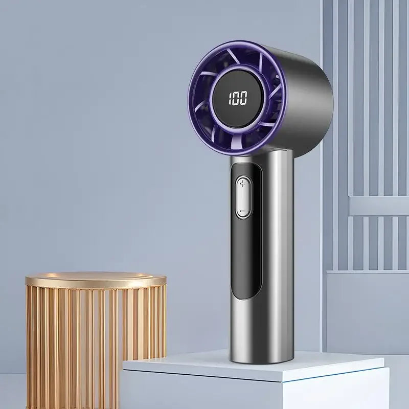 Handheld USB Fan with 100 Wind Speeds – Mini Turbo Cooling Fan for Home, BBQ & Travel - candletown.net