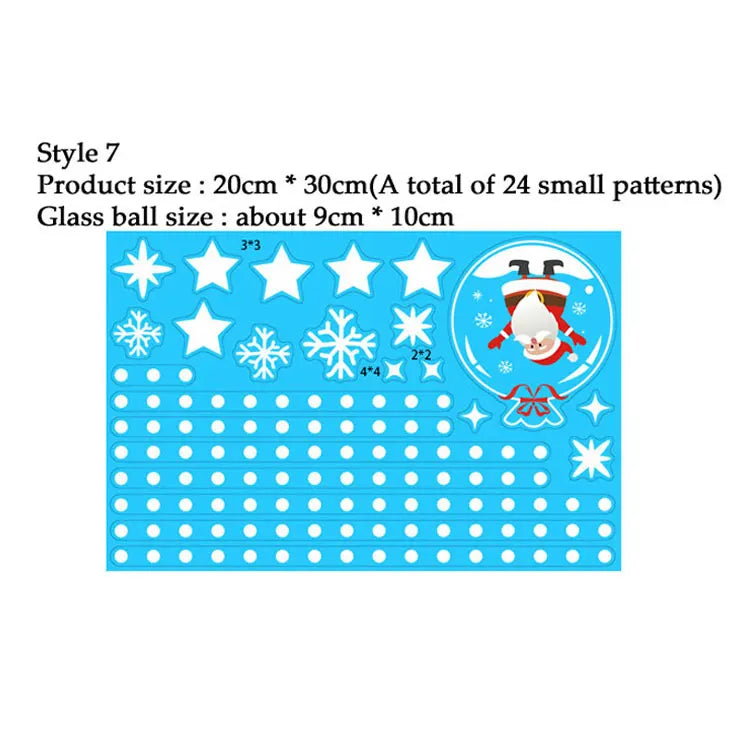 38-Piece Snowflake Window Clings – Reusable Electrostatic Christmas Stickers - candletown.net