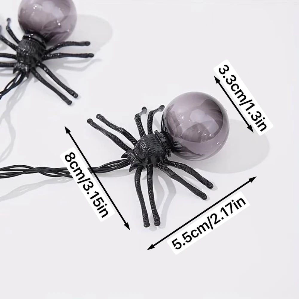 Halloween Spider LED String Lights – 10 LEDs, 1.5 m - candletown.net