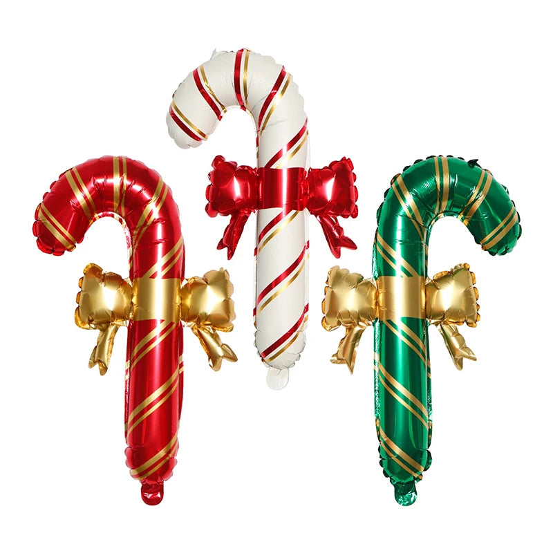 Candy Cane Foil Balloons – 6pcs Set