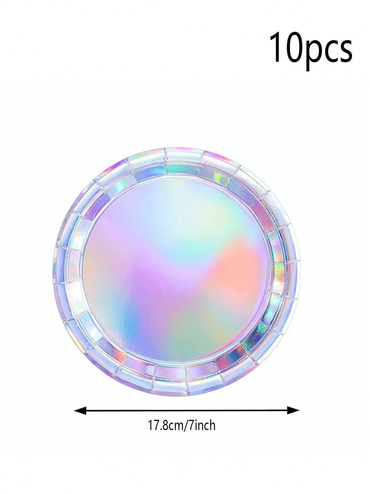 Rainbow Holographic Party Tableware Set