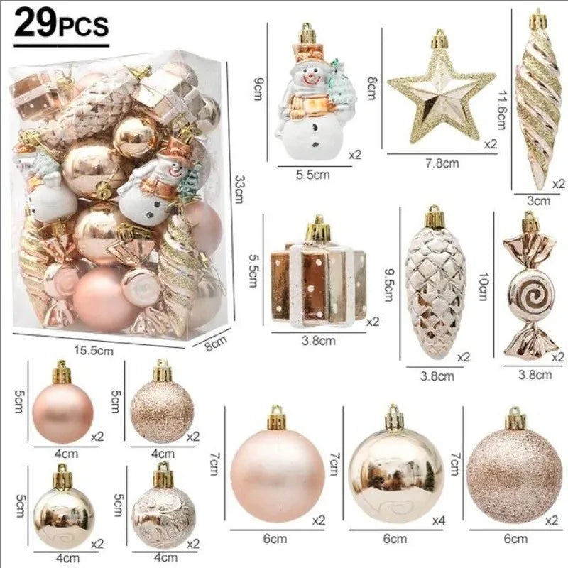 20/29pcs Christmas Ball Decoration Set - candletown.net