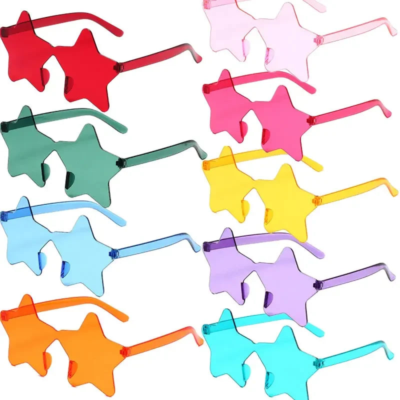 Colorful Star Sunglasses – Party & Festival Photo Props - candletown.net