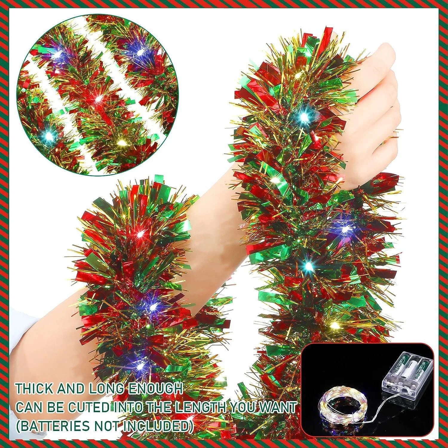 Christmas Ribbon Fairy Light String – 5M / 10M - candletown.net