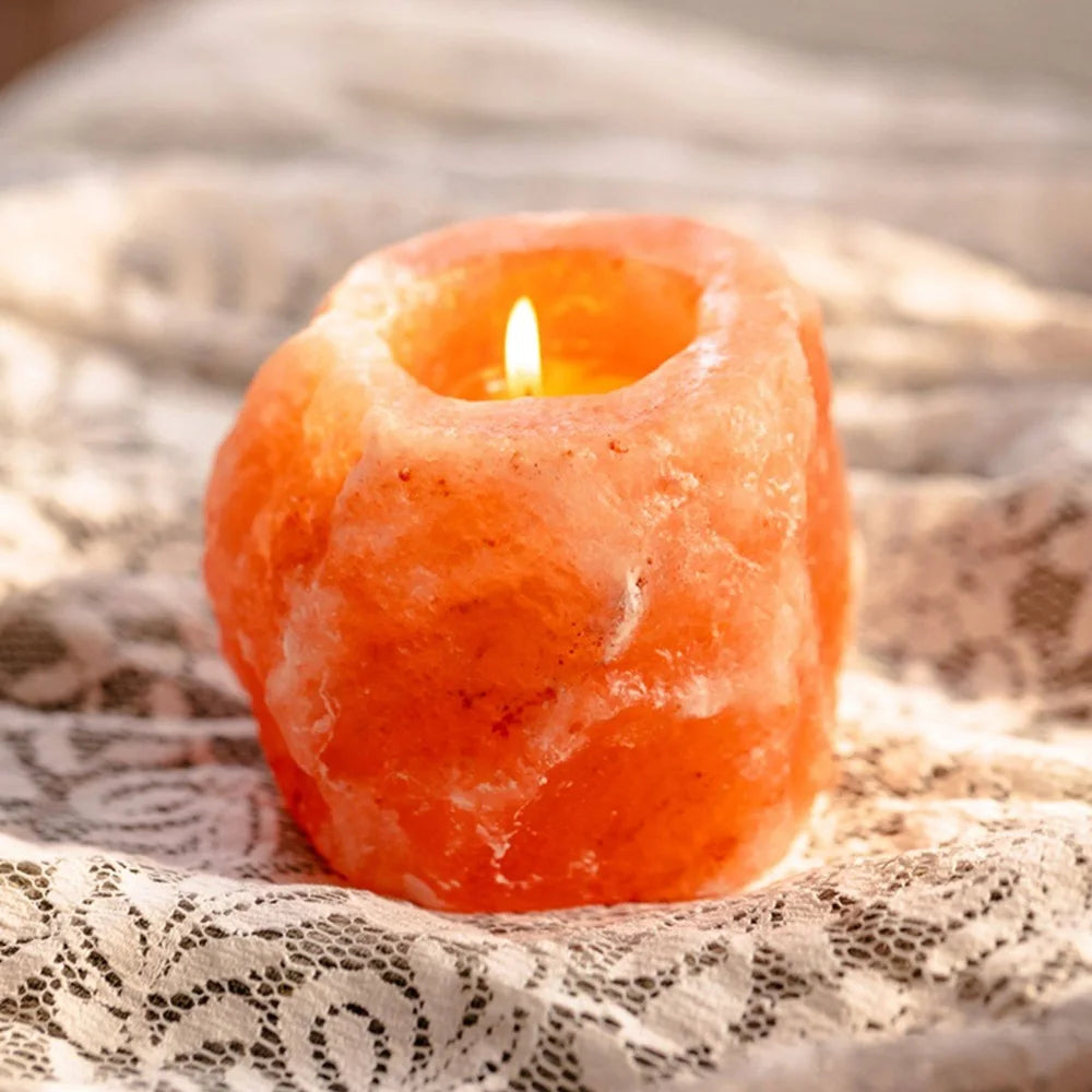 Himalayan Crystal Salt Candle Holder