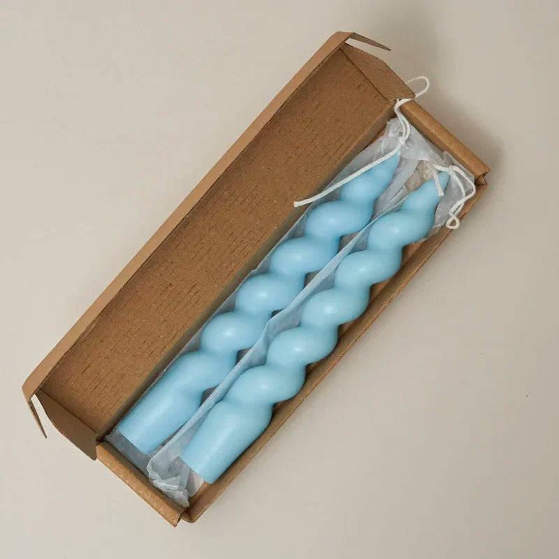 2pc Spiral Scented Dinner Taper Candles - candletown.net