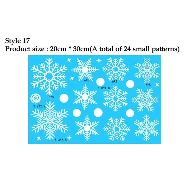 38-Piece Snowflake Window Clings – Reusable Electrostatic Christmas Stickers - candletown.net