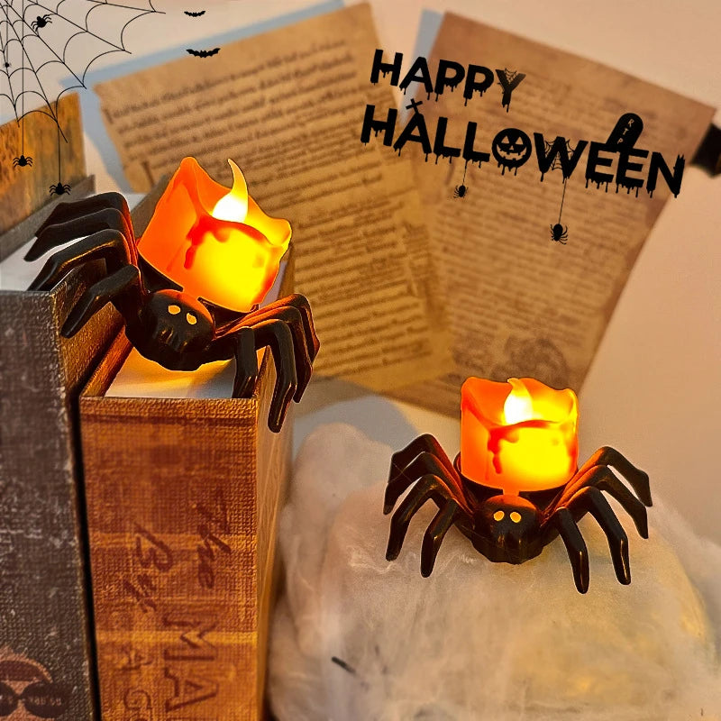 Halloween Spider LED Candle Light – Battery Operated Night Light - candletown.net