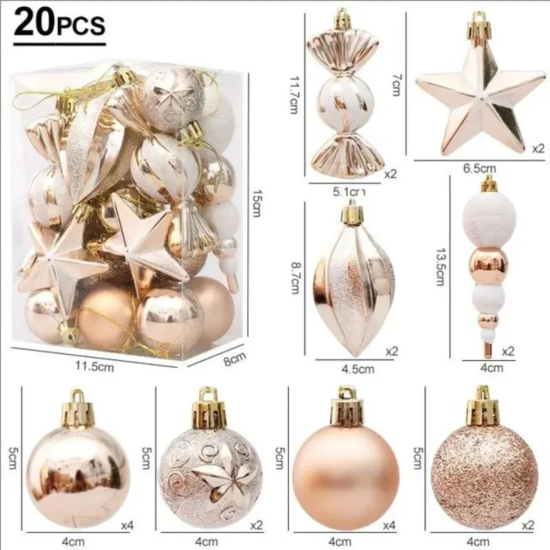 20/29pcs Christmas Ball Decoration Set - candletown.net