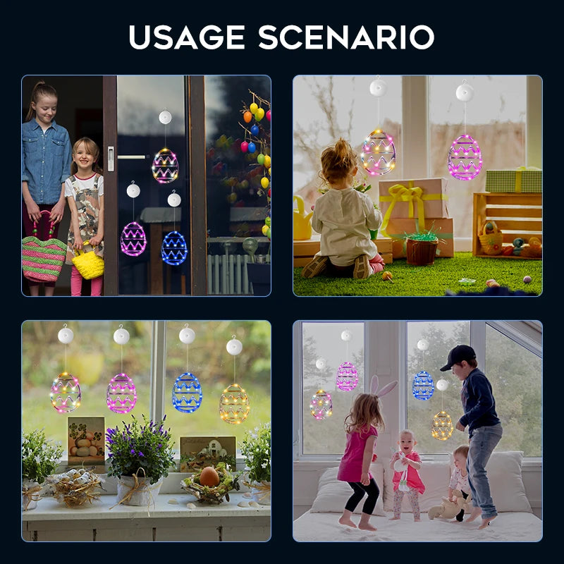 LED Easter Egg Window Light