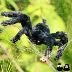 Halloween Spider Web with Spiders – Haunted House Decoration Set - candletown.net